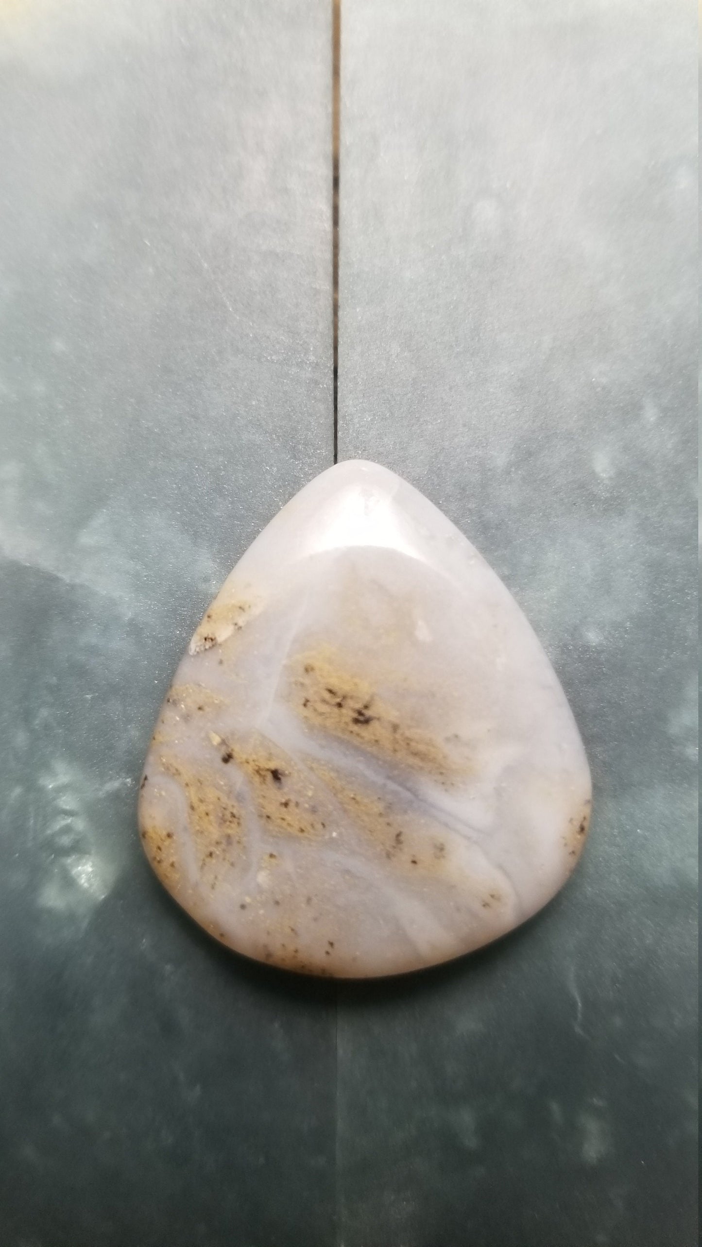 5mm white plume agate gemstone guitar pick