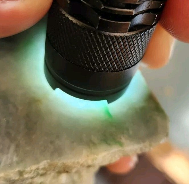 RARE: 2.16lb Guatemala Moss and Snow Jadeite Carving Lapidary Rough Material