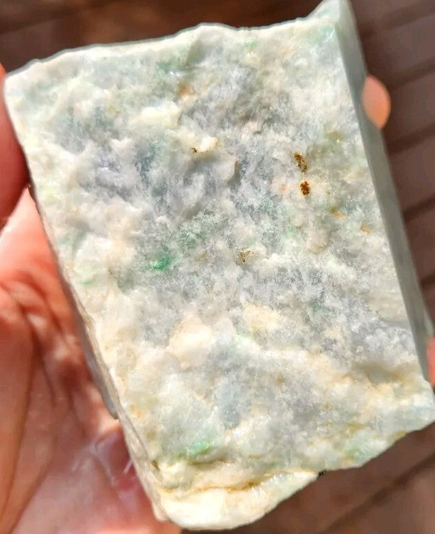 RARE: 2.16lb Guatemala Moss and Snow Jadeite Carving Lapidary Rough Material