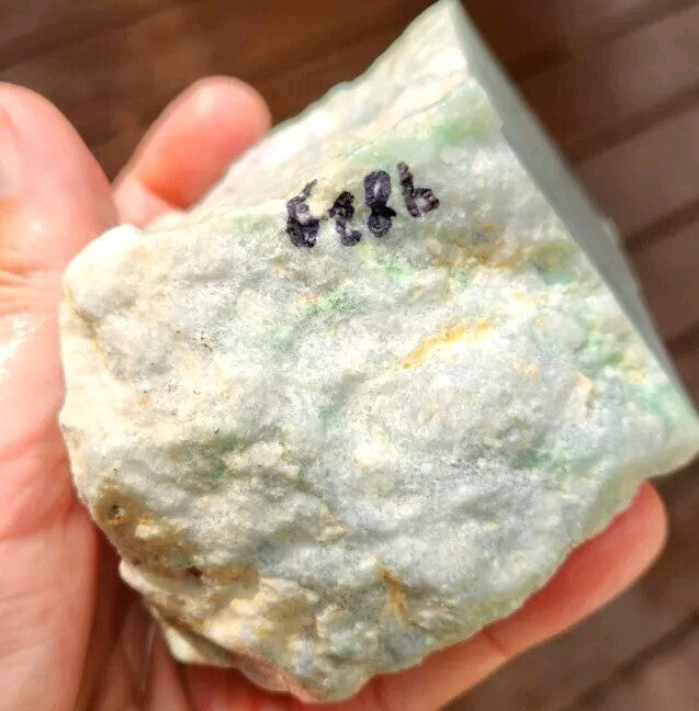 RARE: 2.16lb Guatemala Moss and Snow Jadeite Carving Lapidary Rough Material