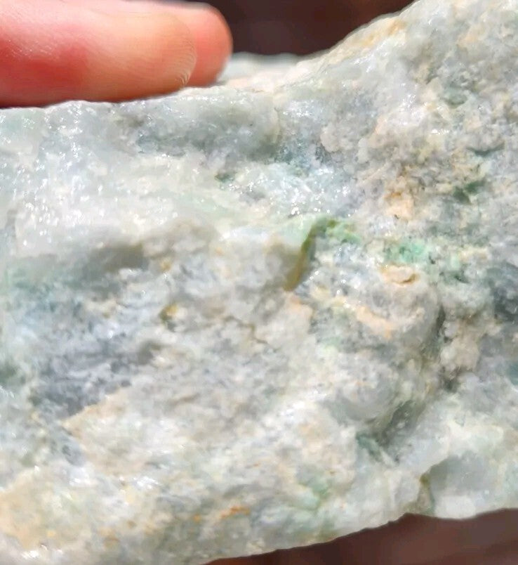 RARE: 2.16lb Guatemala Moss and Snow Jadeite Carving Lapidary Rough Material