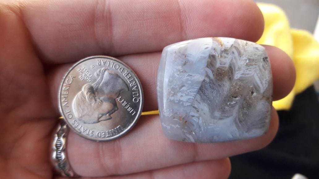 64 ct fossil coral square cushion cut cabochon