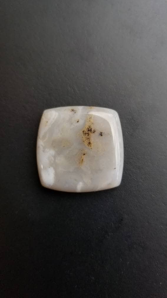30 ct sheep creek plume agate square cushion cut cabochon