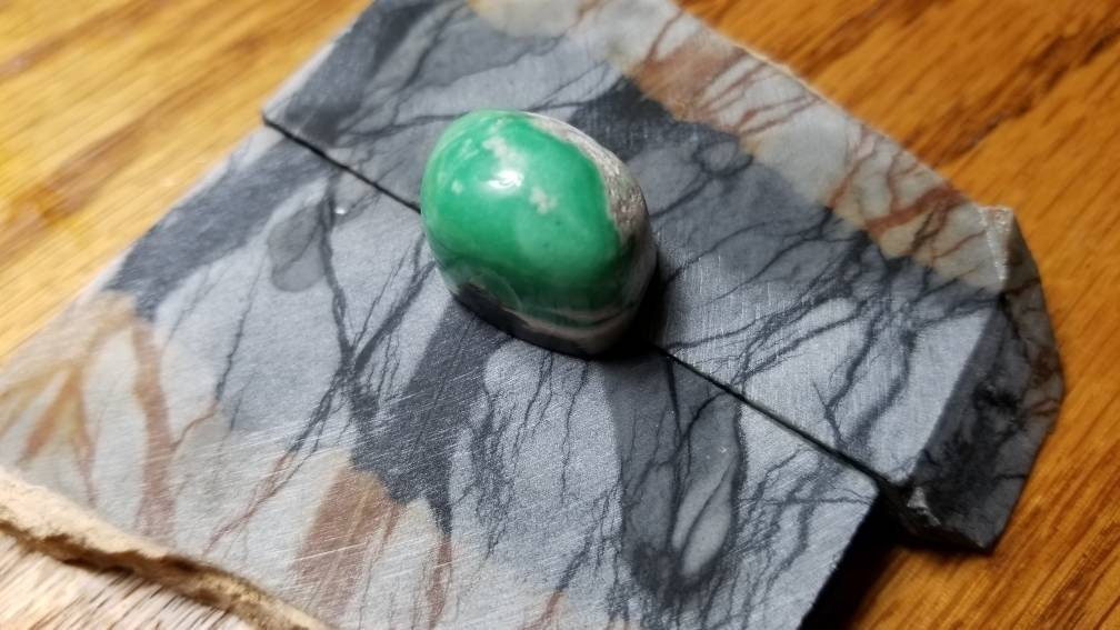 36.4ct high domed lucin variscite cabochon