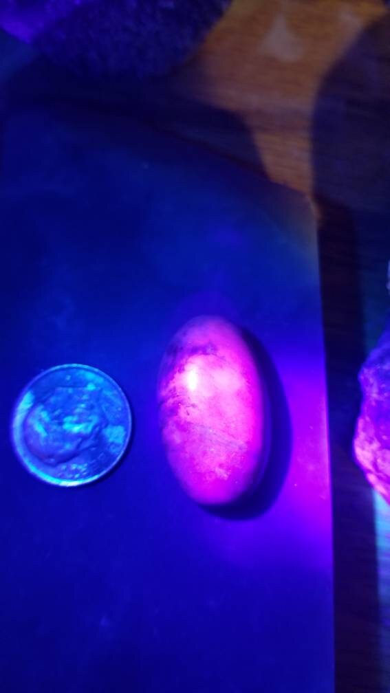 48ct UV reactive monet stone oval cabochon