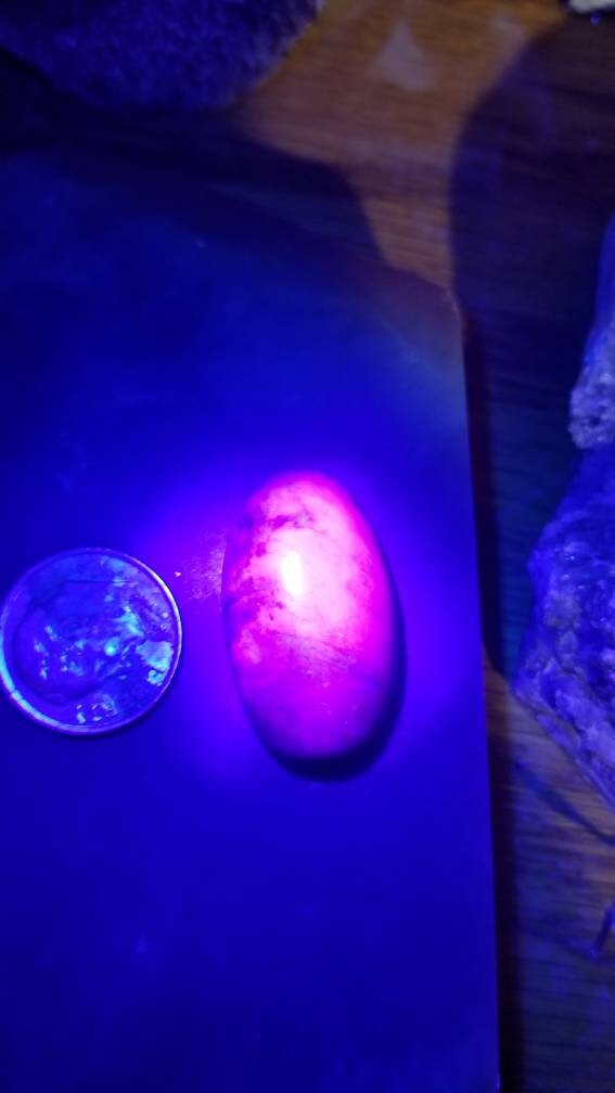 48ct UV reactive monet stone oval cabochon