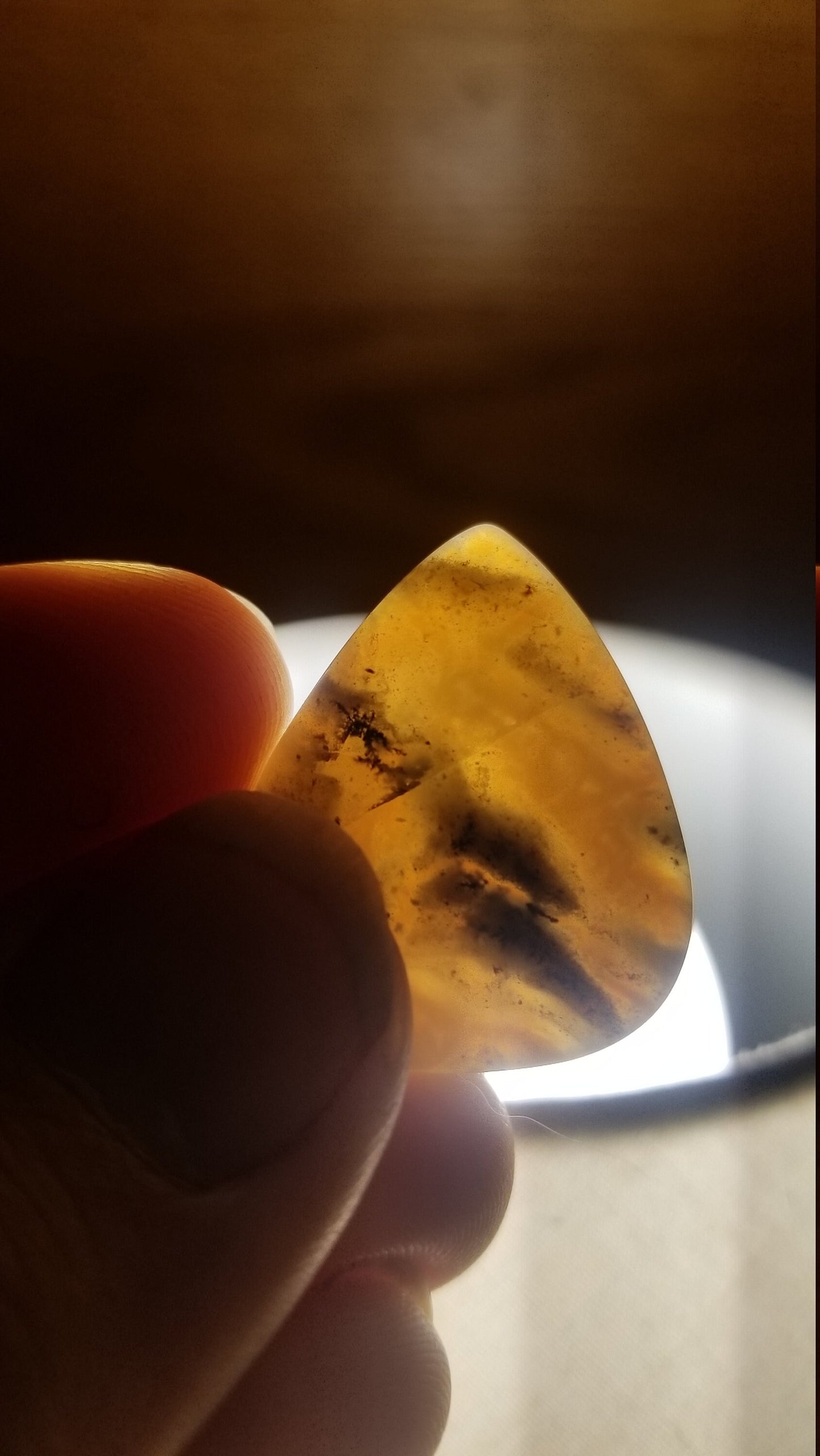 5mm white plume agate gemstone guitar pick