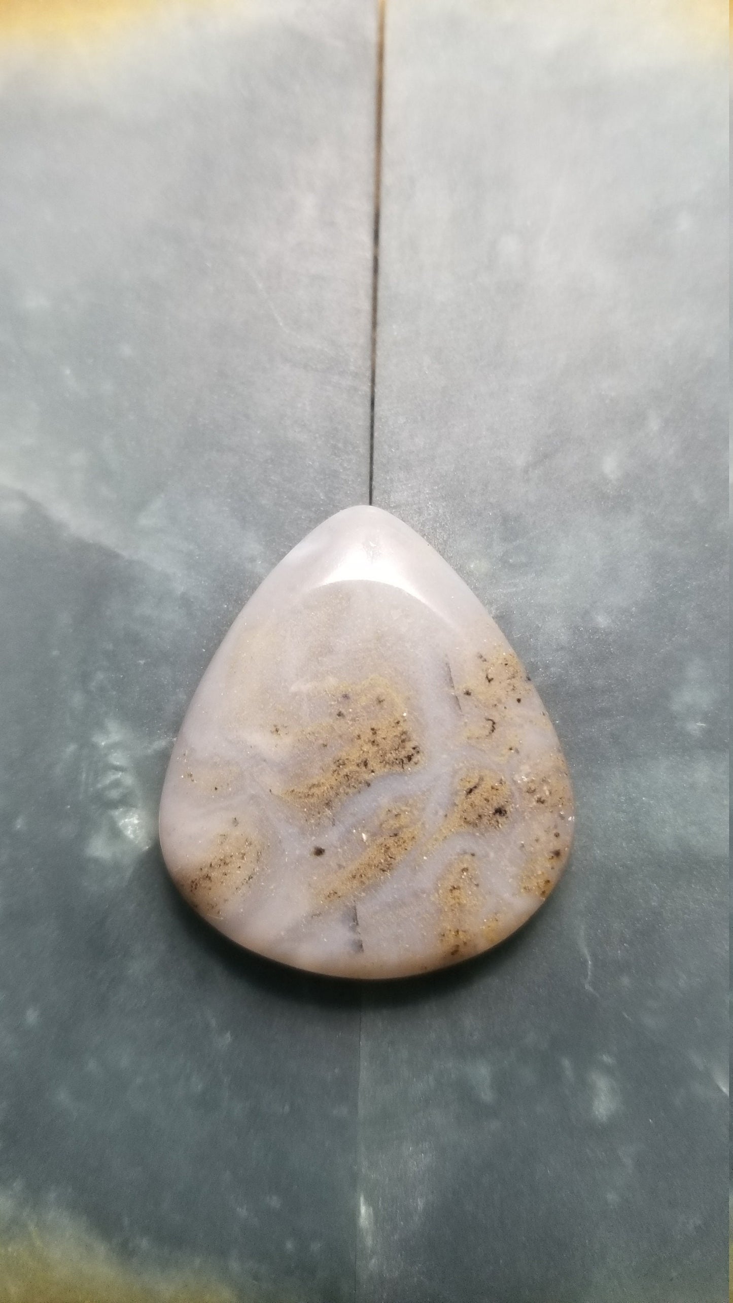 5mm white plume agate gemstone guitar pick