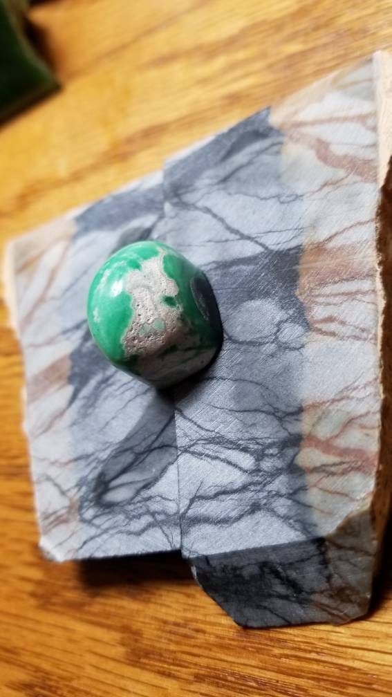 36.4ct high domed lucin variscite cabochon