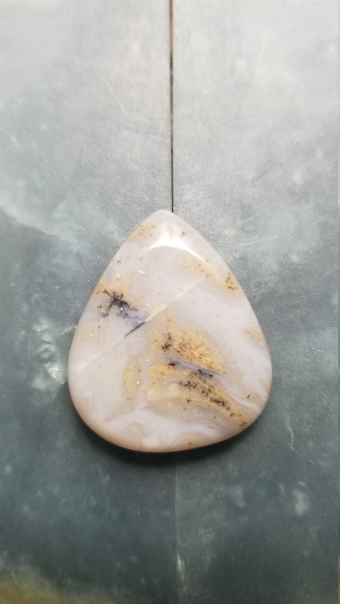 5mm white plume agate gemstone guitar pick