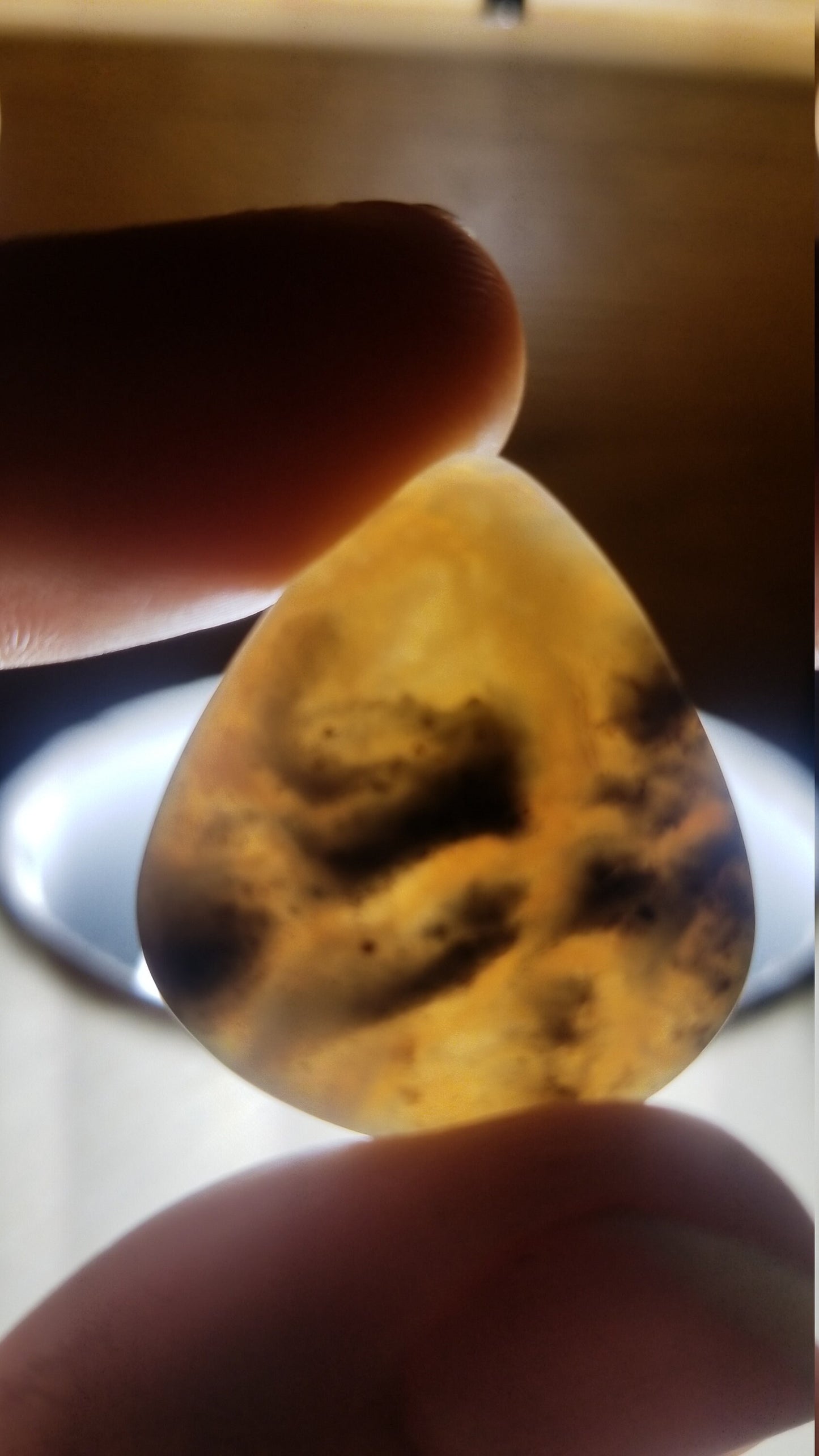 5mm white plume agate gemstone guitar pick