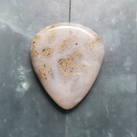 5mm white plume agate gemstone guitar pick