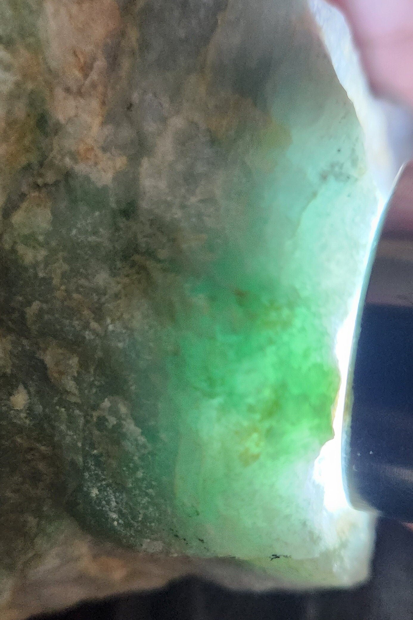 RARE: 3.25 lbs Guatemala moss and snow jadeite rough carving lapidary stone