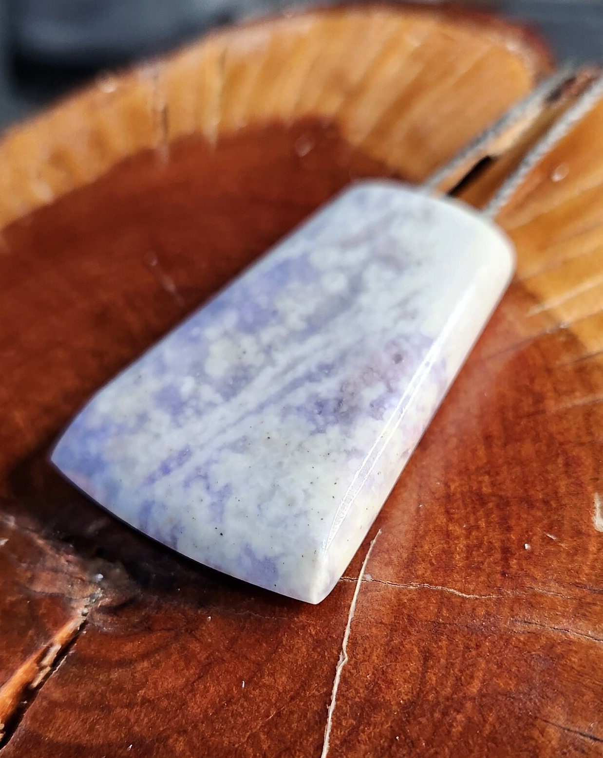 Guatemala Lilac jadeite jade toki style adjustable pendant