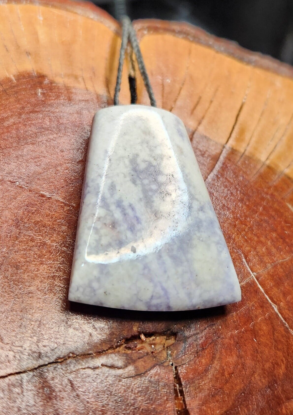 Guatemala Lilac jadeite jade toki style adjustable pendant