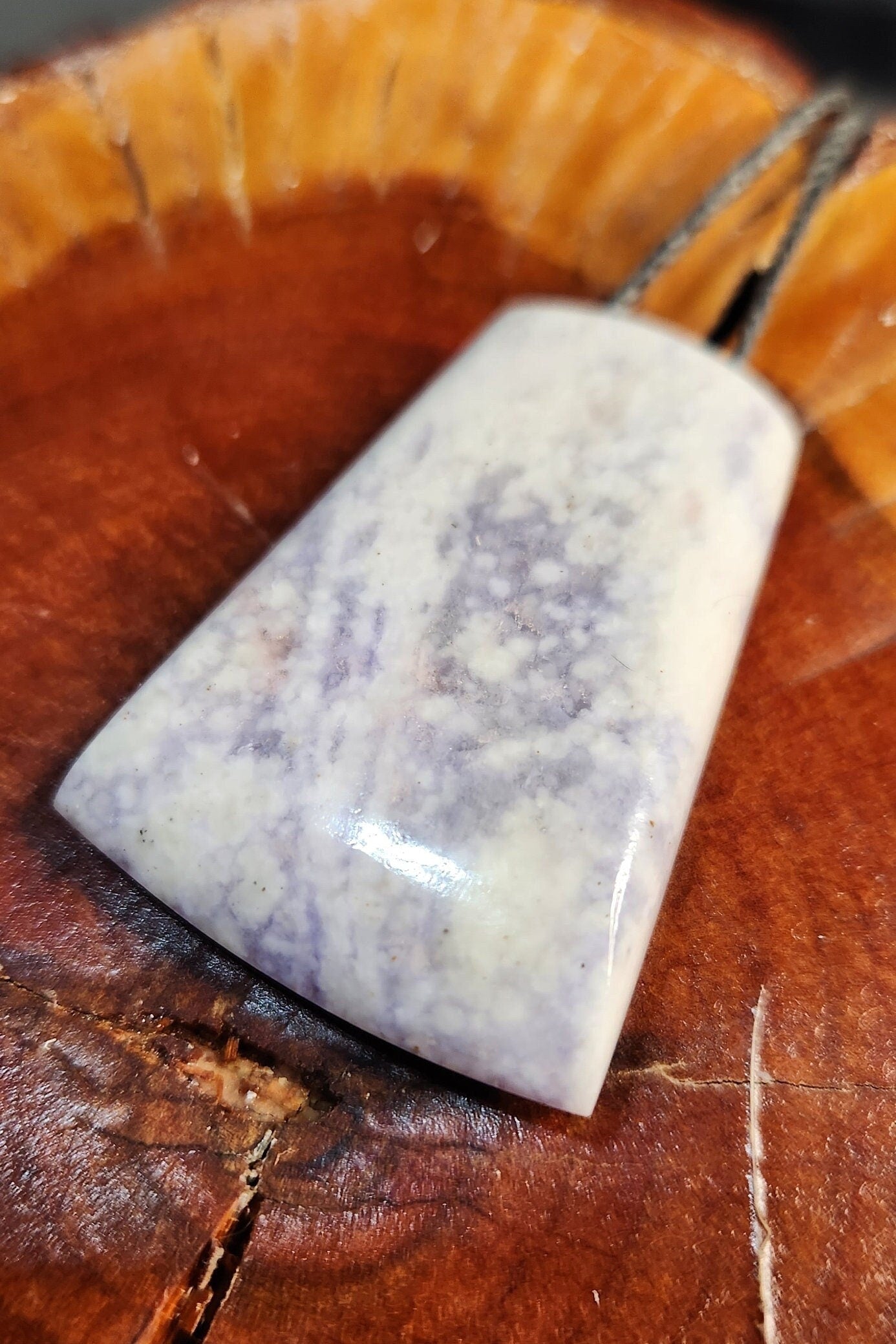 Guatemala Lilac jadeite jade toki style adjustable pendant