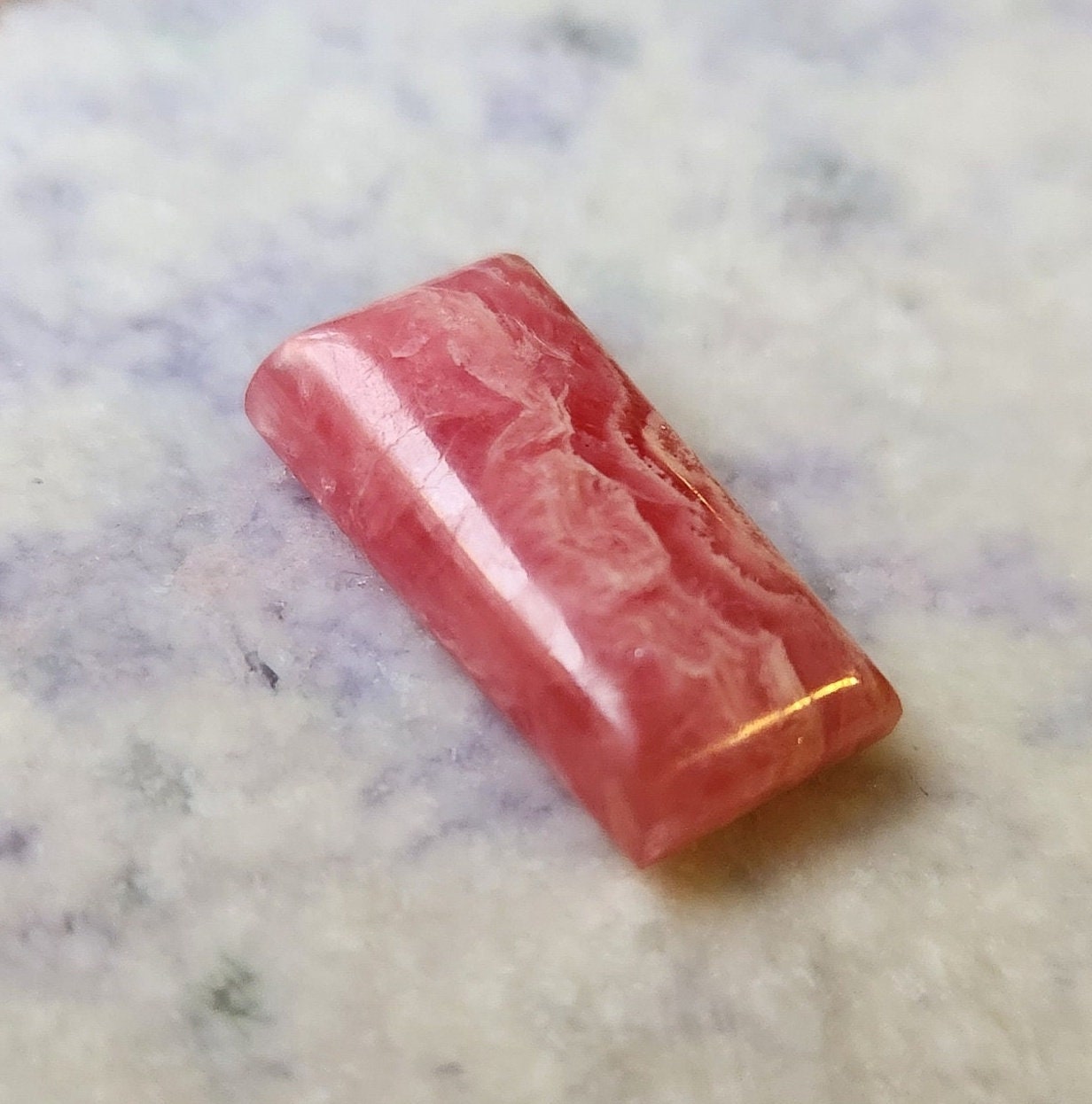 21.8ct rhodochrosite bar cabochon
