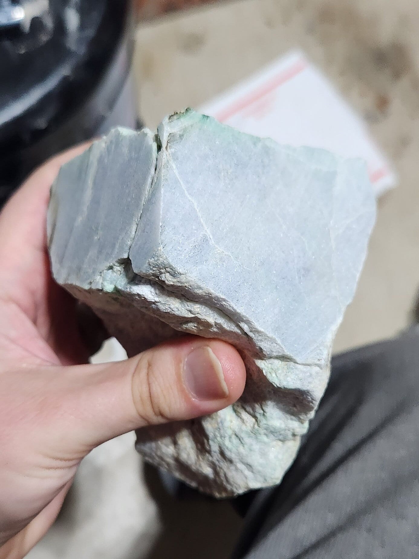 RARE: 3.25 lbs Guatemala moss and snow jadeite rough carving lapidary stone