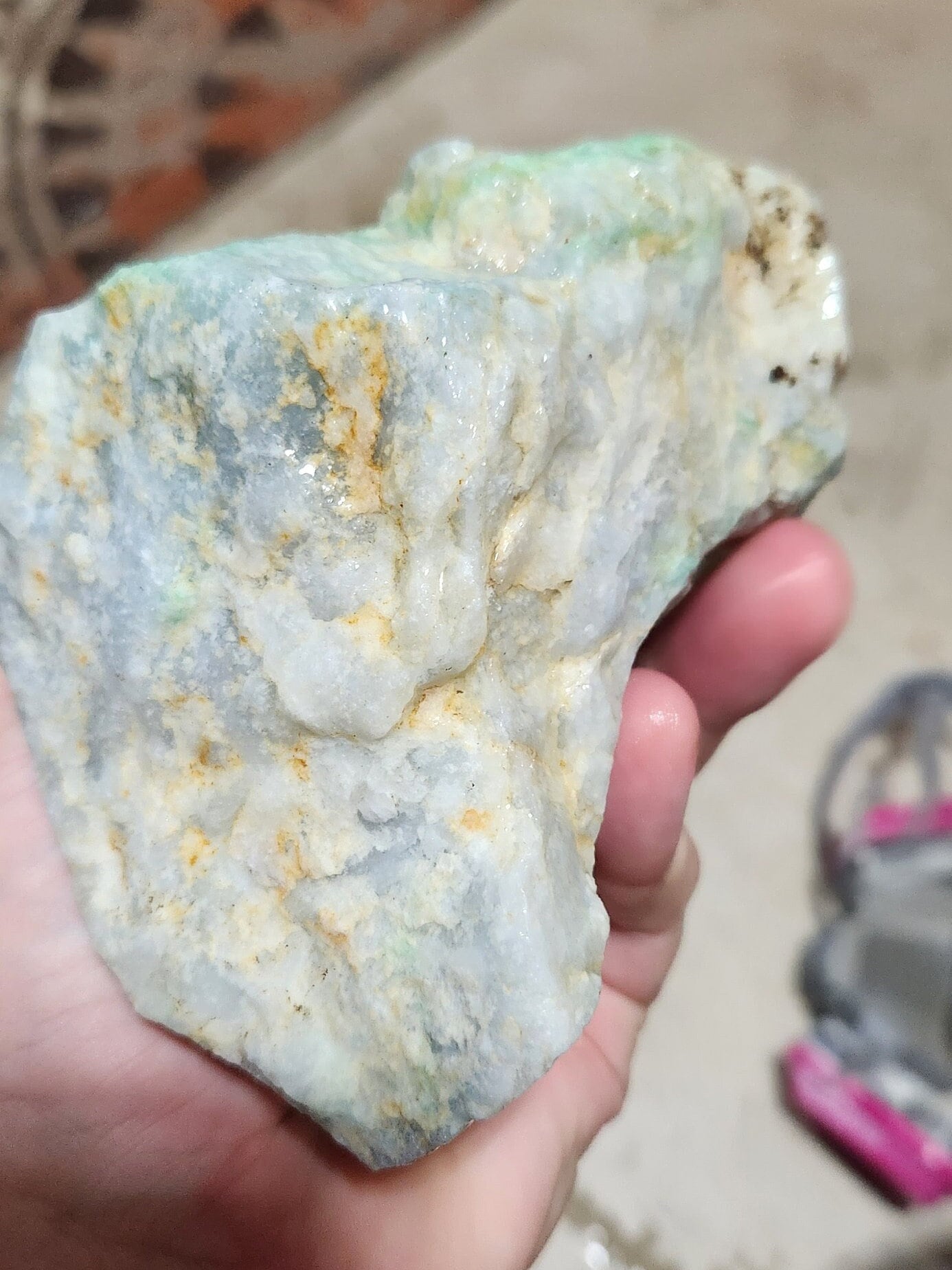 RARE: 3.25 lbs Guatemala moss and snow jadeite rough carving lapidary stone