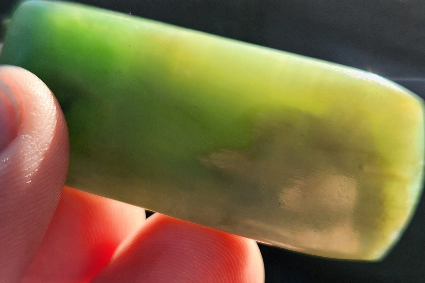 Siberian cats eye nephrite jade hand carved adjustable toki pendant