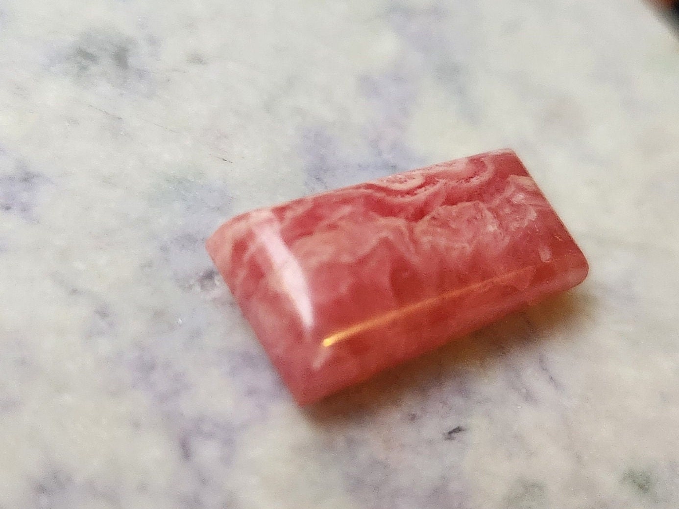 21.8ct rhodochrosite bar cabochon