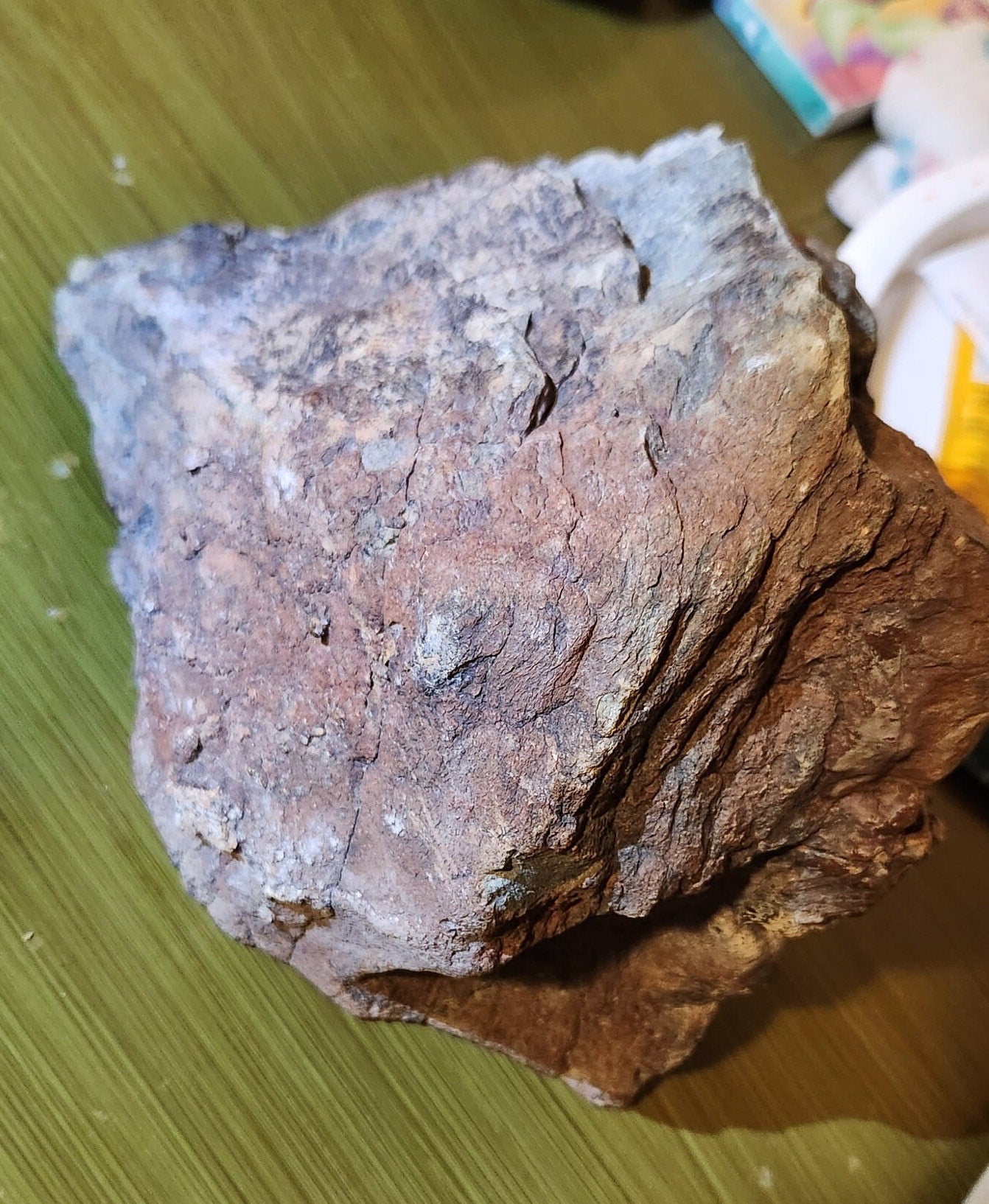 14lb Wyoming black jade with pseudomorphs carving rough