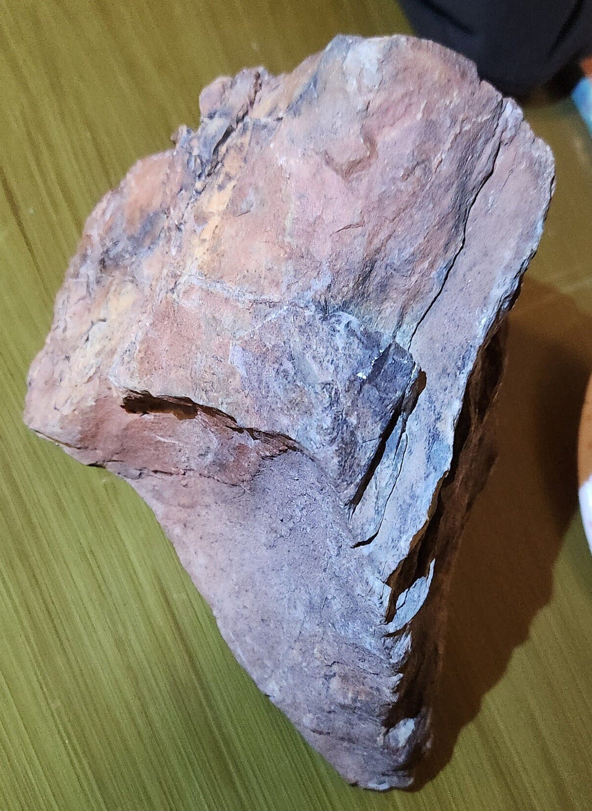 14lb Wyoming black jade with pseudomorphs carving rough