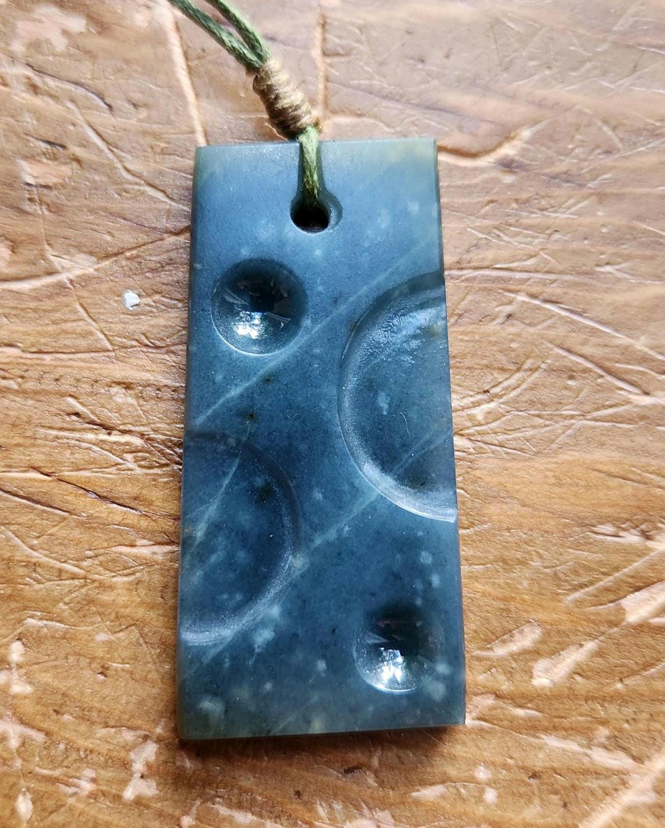 Abstract Guatemala princessa blue jadeite pendant