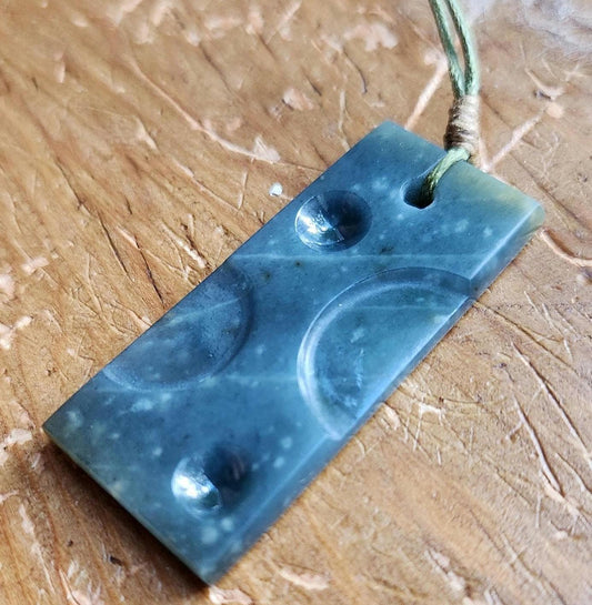 Abstract Guatemala princessa blue jadeite pendant