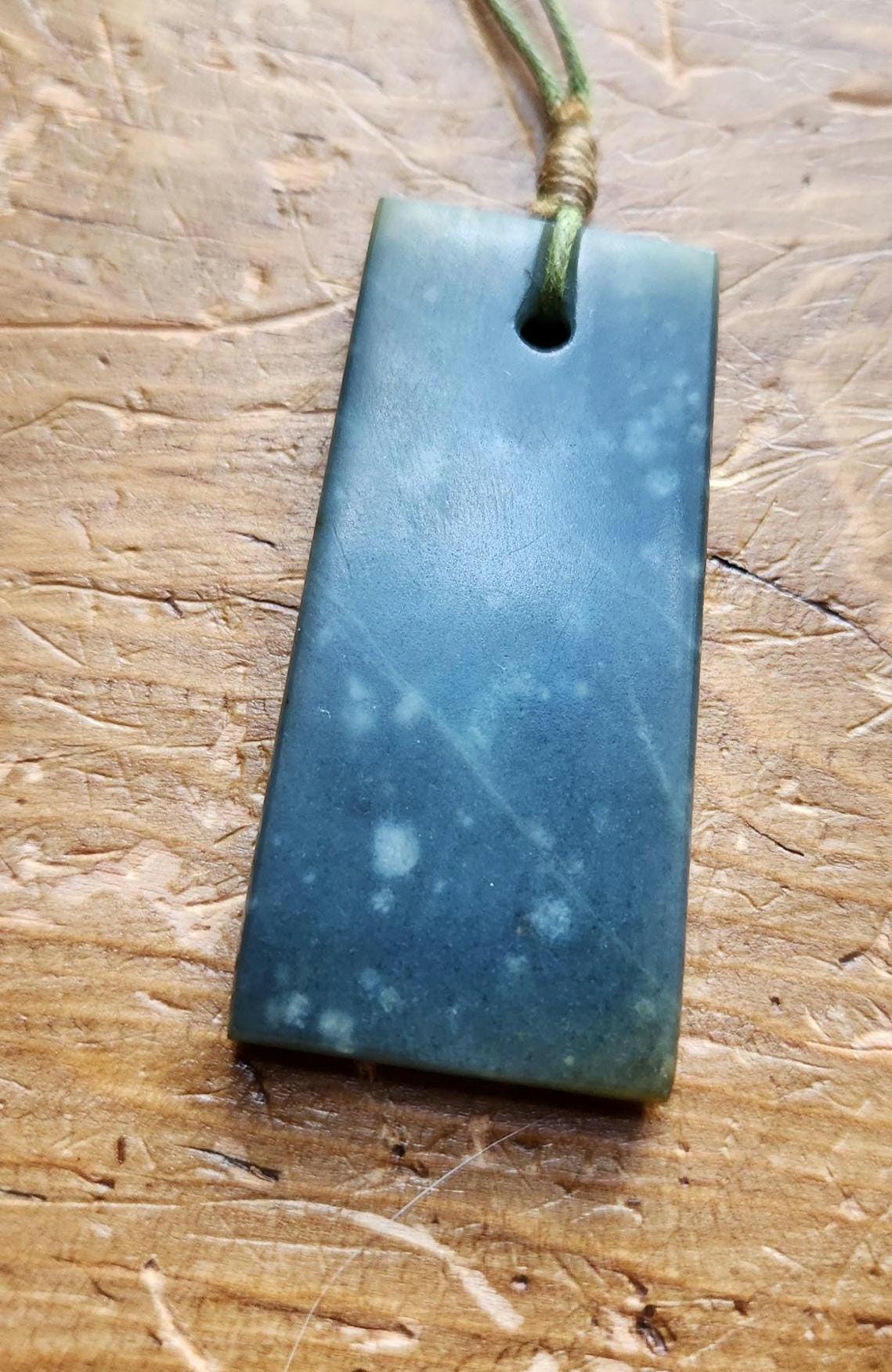 Abstract Guatemala princessa blue jadeite pendant