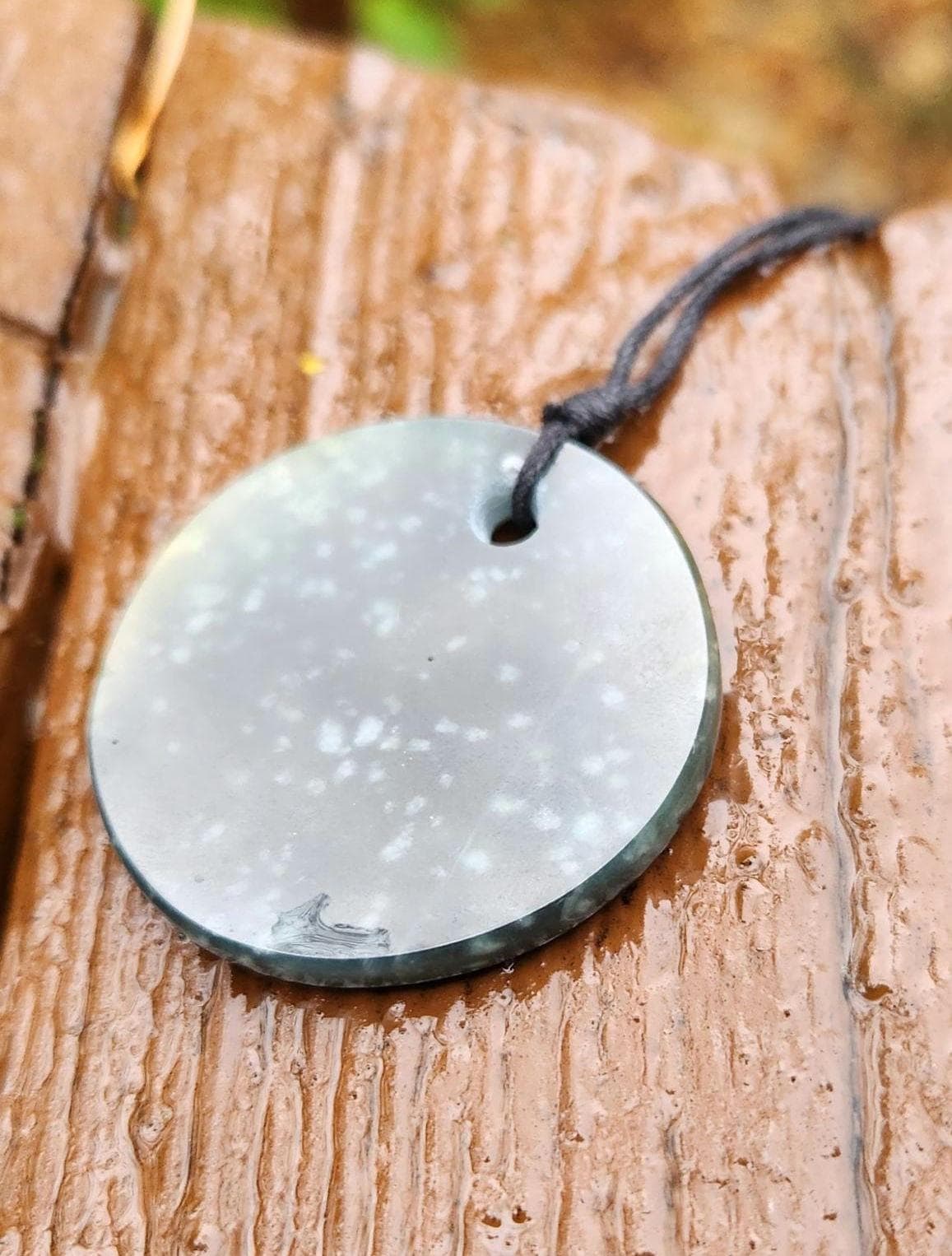 Guatemala olmec princessa blue jadeite disc coin medallion pendant