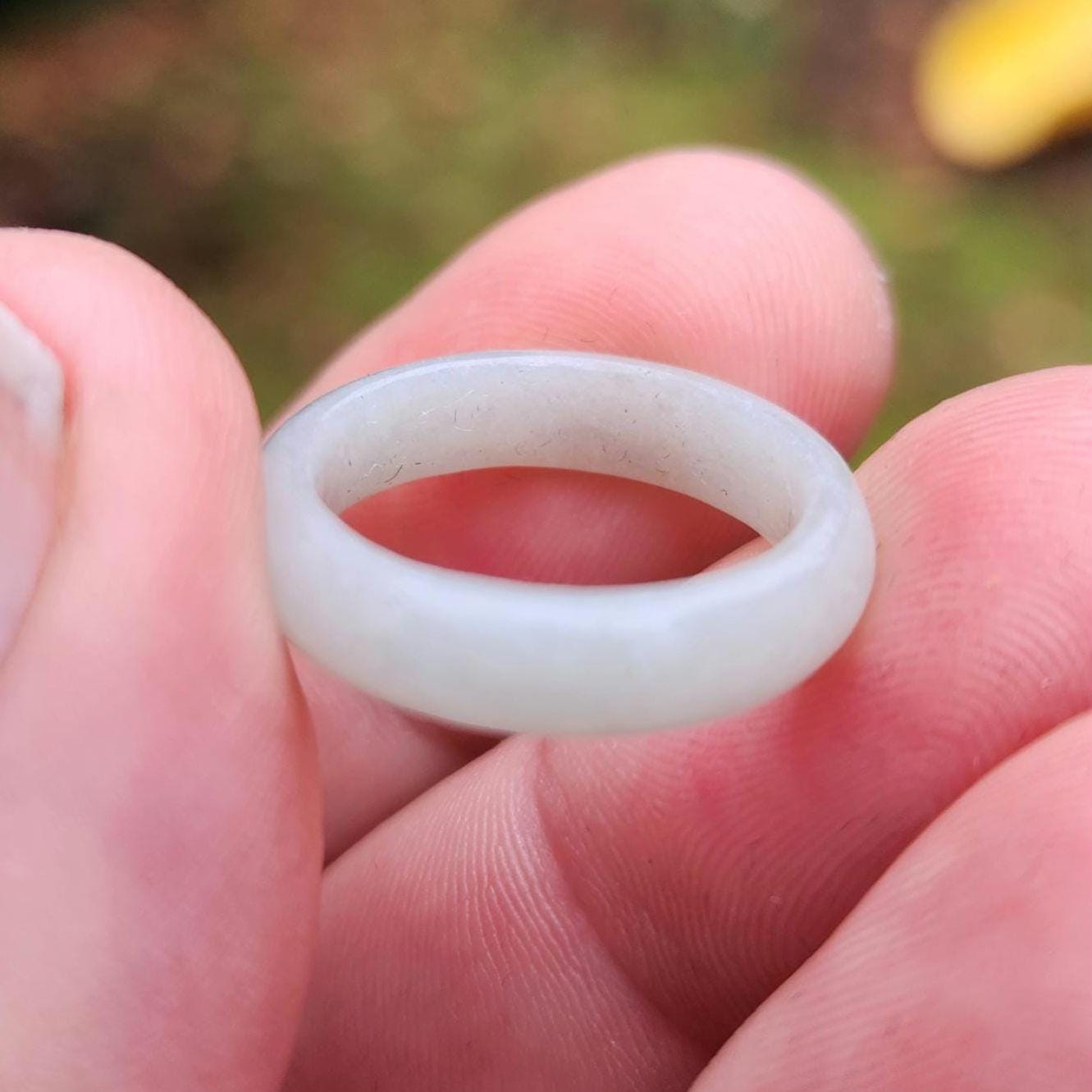 Size 5.5 guatemala mint jadeite jade band gemstone ring hand carved artisan jewelry