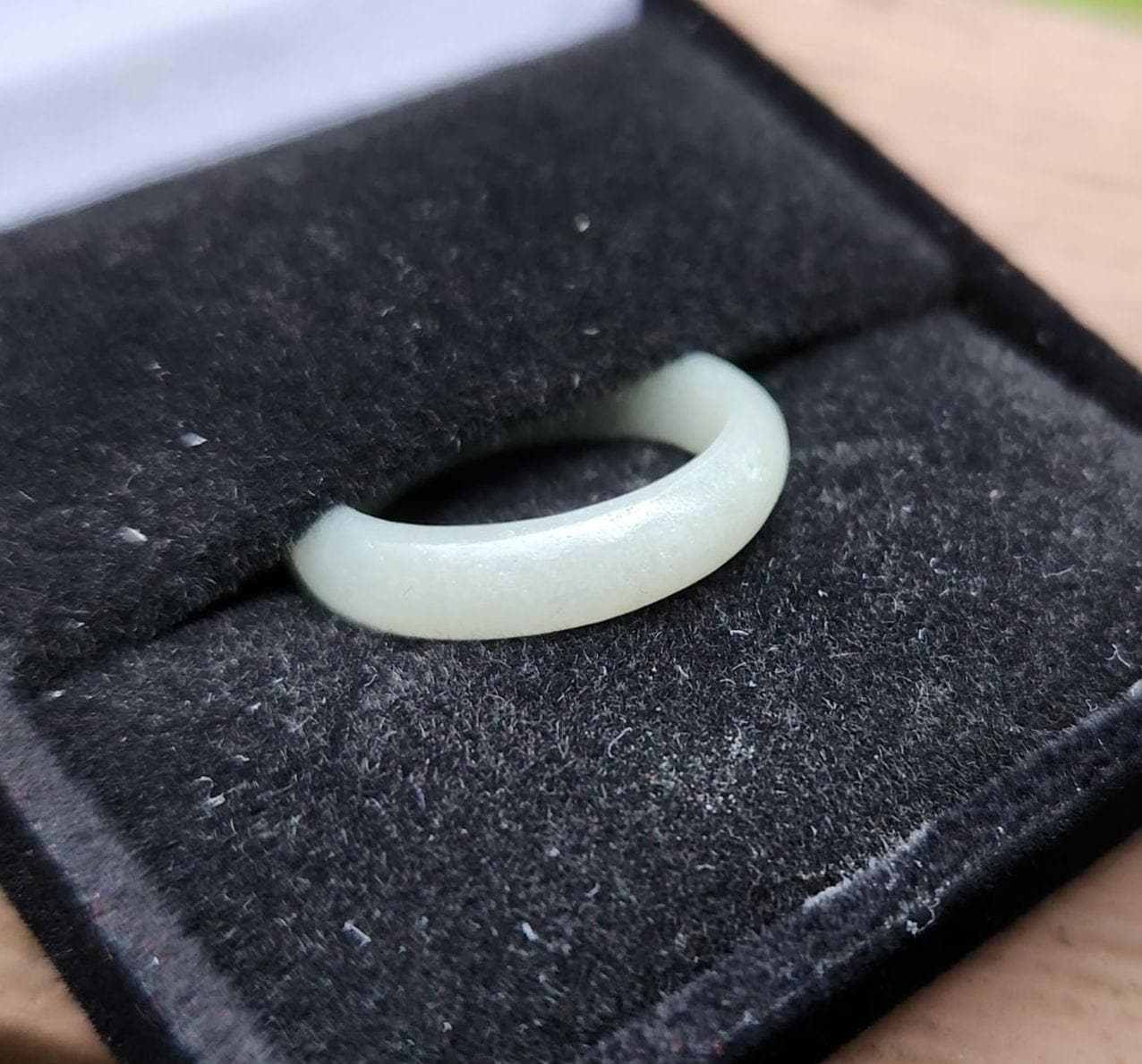 Size 5.5 guatemala mint jadeite jade band gemstone ring hand carved artisan jewelry